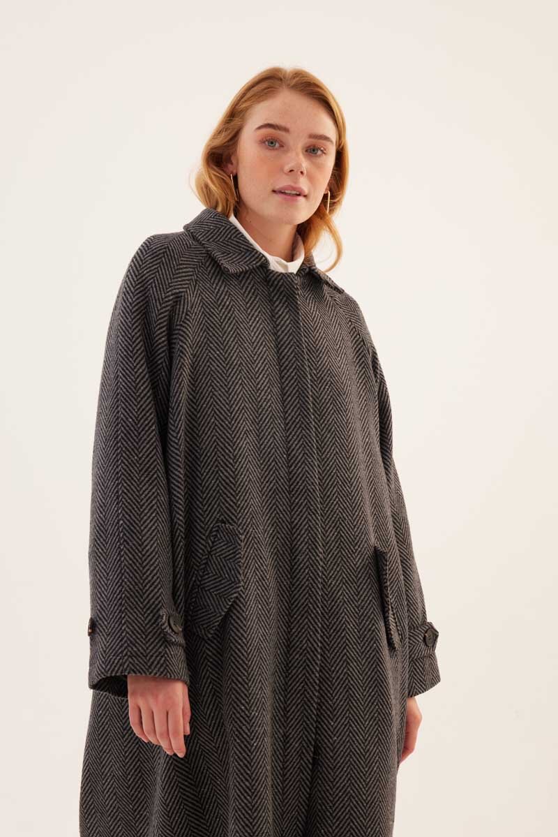 Gizli Patlı Oversize Kaban