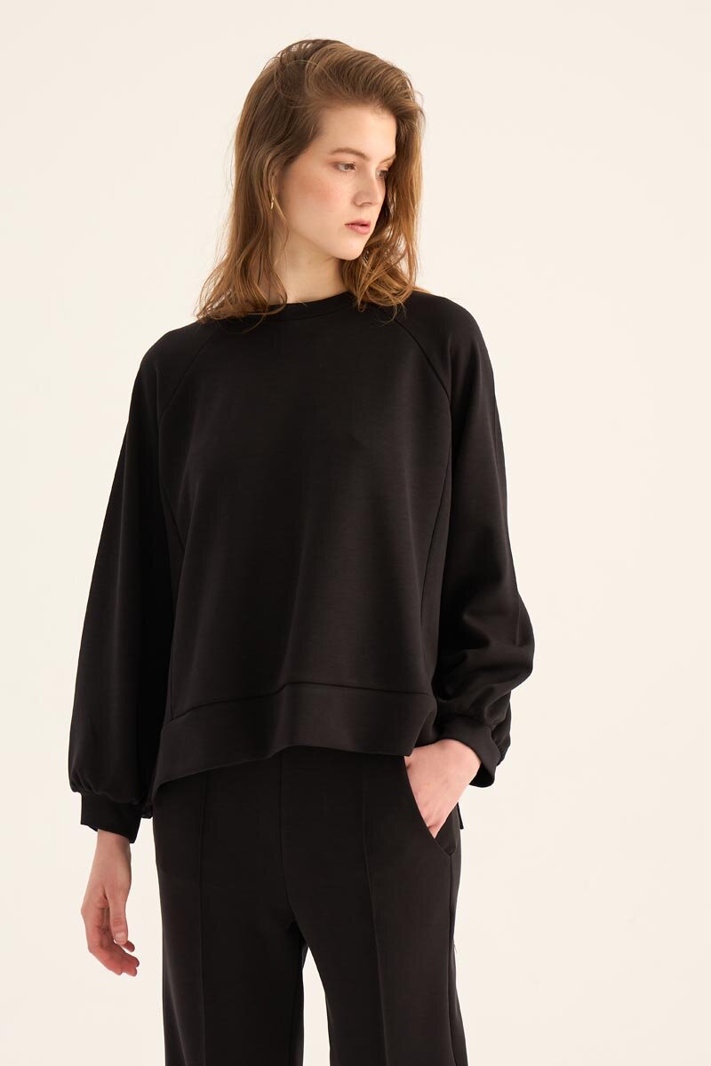 Kısa Modal Sweatshirt