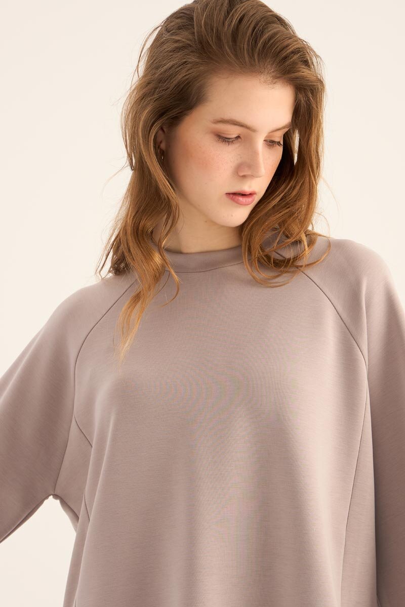 Kısa Modal Sweatshirt