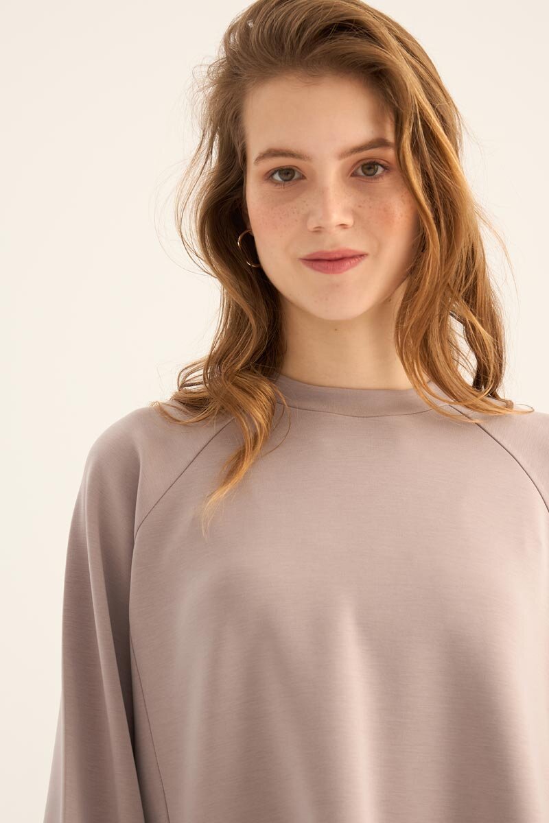 Kısa Modal Sweatshirt