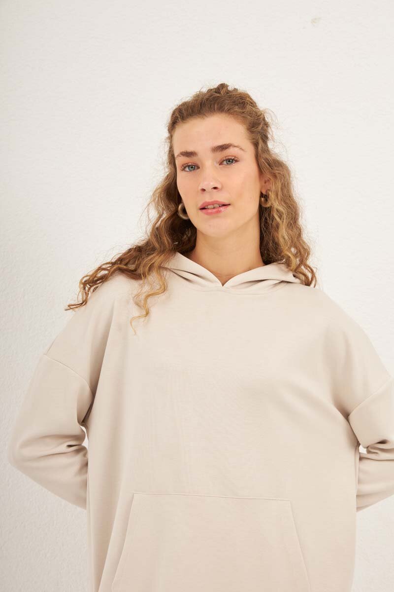 Yanlardan Fermuarlı Sweatshirt